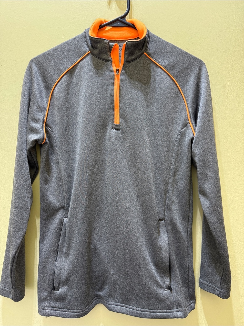 Slazenger Women’s Quarter-Zip Pullover with Orange Trim L